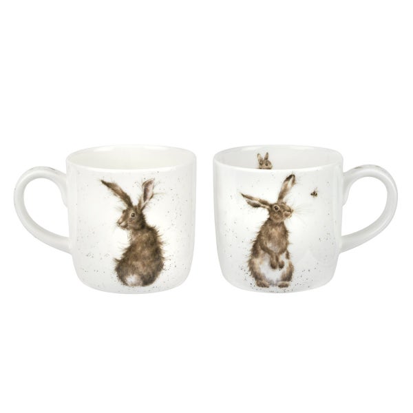 Royal Worcester EXCLUSIVE Wrendale Designs Hare & The Bee Mug And Candle Set