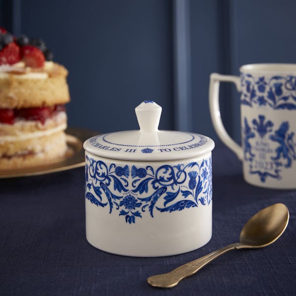 Royal Worcester King’s Coronation Covered Sugar Bowl