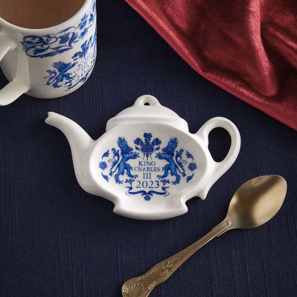 Royal Worcester King’s Coronation Teabag Tidy