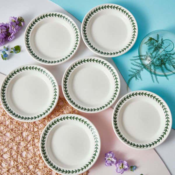 Royal Worcester Laurel Leaf Set Of 6 Side Plates