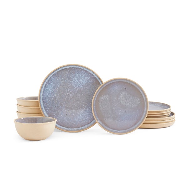 royal worcester Minerals 12 Piece Set Aquamarine