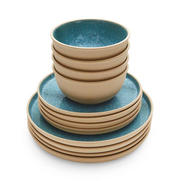 Royal Worcester Minerals 12 Piece Set Jade