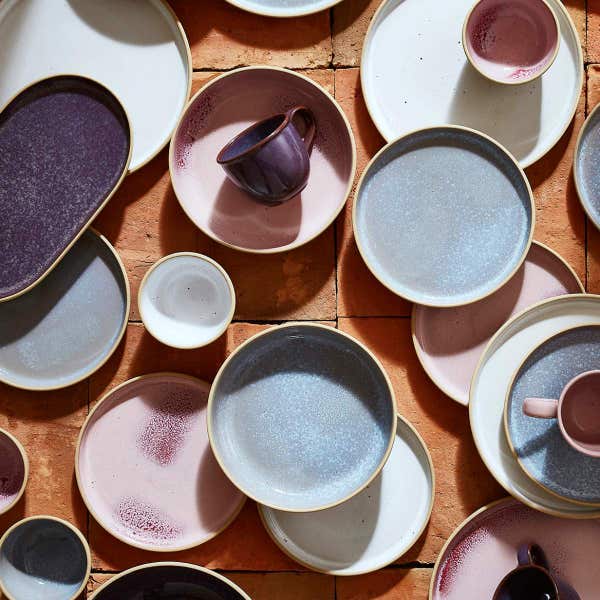 Royal Worcester Minerals 12 Piece Set Rose Quartz