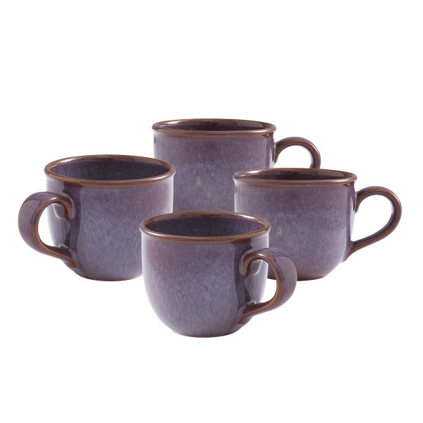 royal worcester Minerals Set of 4 Mugs Amethyst