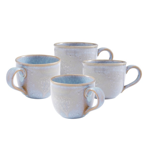 royal worcester Minerals Set of 4 Mugs Aquamarine