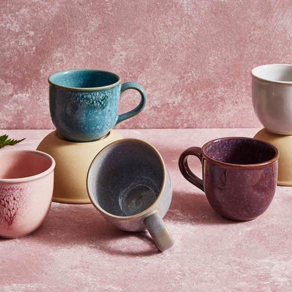 Royal Worcester Minerals Set Of 4 Mugs Jade