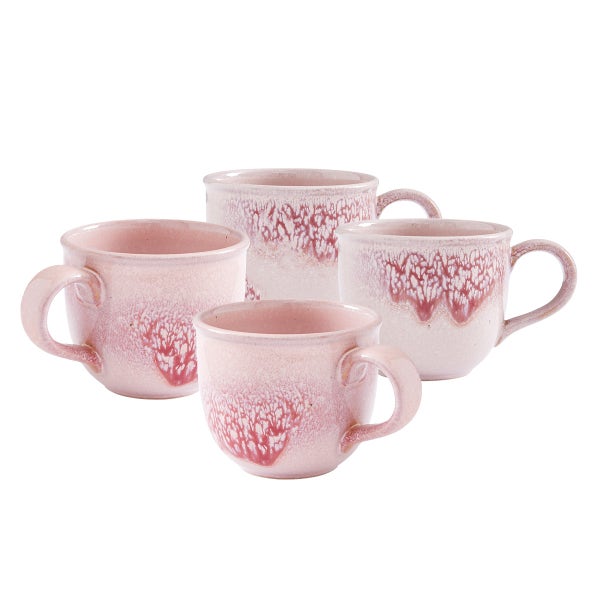 royal worcester Minerals Set of 4 Mugs Rose Quartz