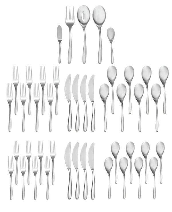 Royal Worcester Nambé Bend 45-Piece Cutlery Set