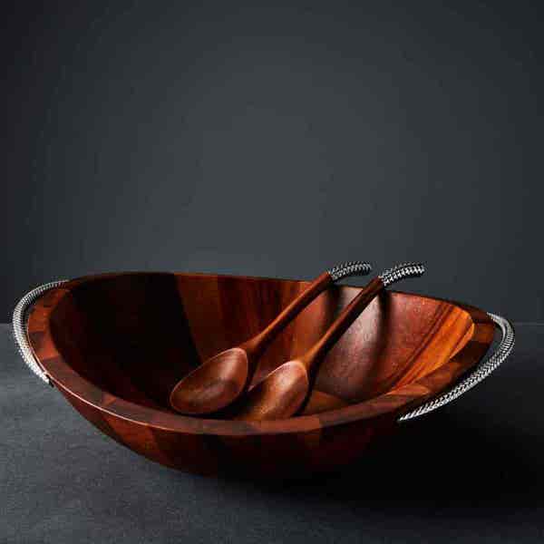 Royal Worcester Nambé Braid Salad Bowl & Servers