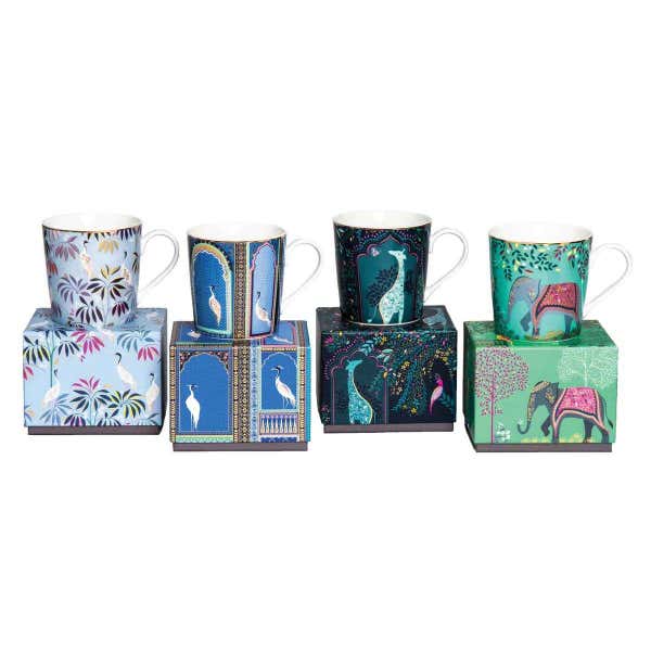 royal worcester Sara Miller India Set of 4 Mug Set