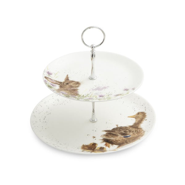 Royal Worcester Wrendale Designs 2-Tier Cake Stand