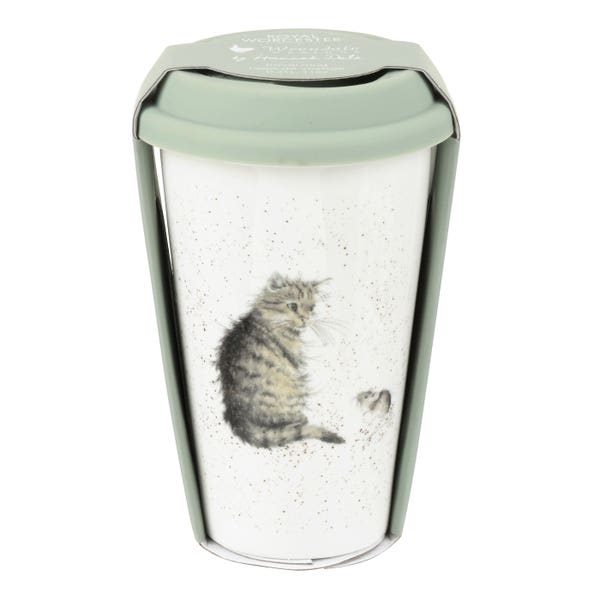 royal worcester Royal Worcester Wrendale Designs Cat Travel Mug with Silicone Lid