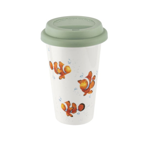 royal worcester Royal Worcester Wrendale Designs Clown Fish Travel Mug