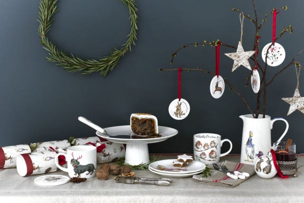 Royal Worcester Royal Worcester Wrendale Designs Duck The Halls 6 Mugs