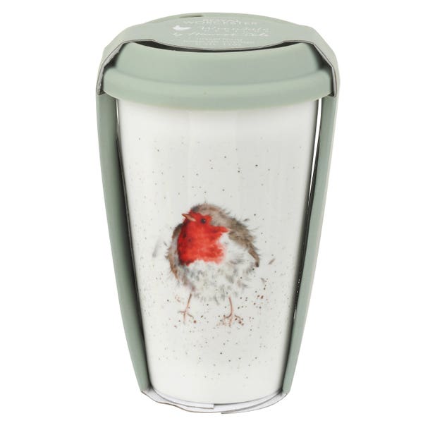 royal worcester Wrendale Designs Robin Travel Mug