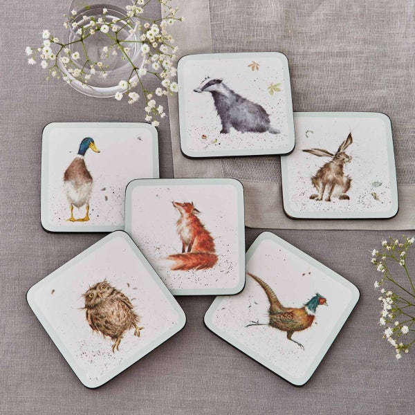 Royal Worcester Wrendale Designs Set Of 6 Coasters