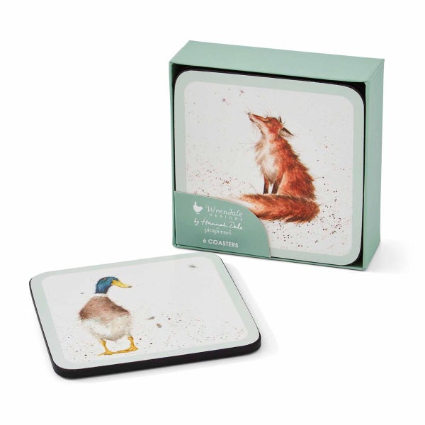 Royal Worcester Wrendale Designs Set Of 6 Coasters