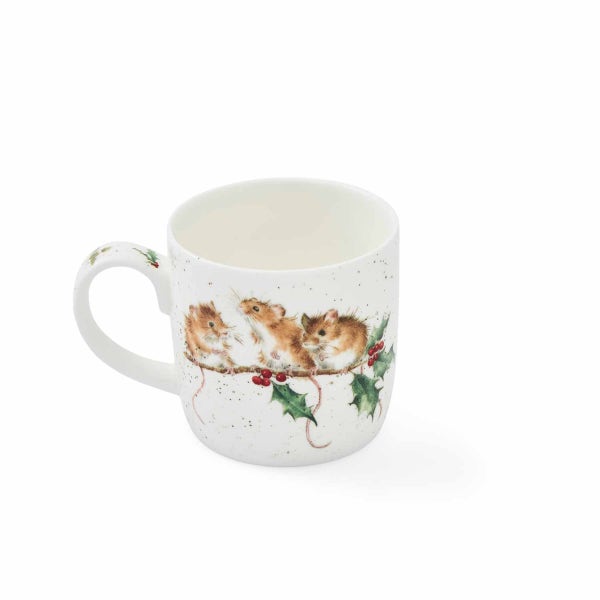 Royal Worcester Wrendale Designs Winter Mice Mug
