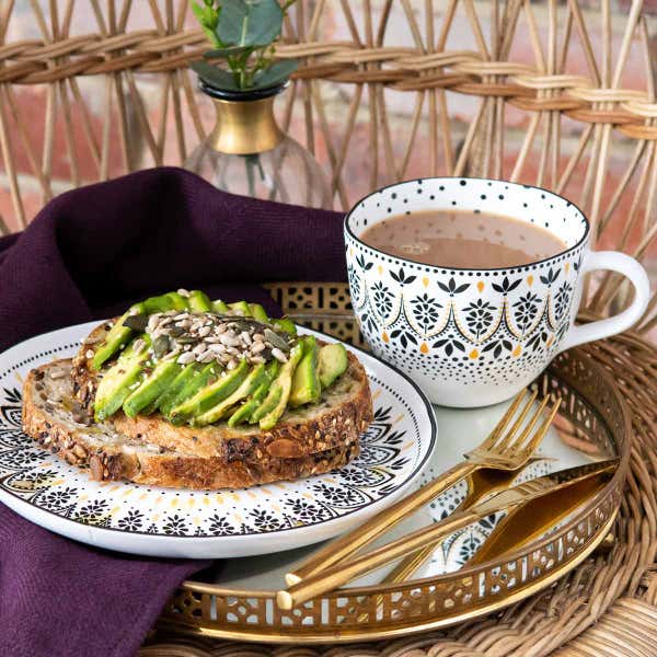 Royal Worcester Sara Miller Artisanne Noir Mug Mandala