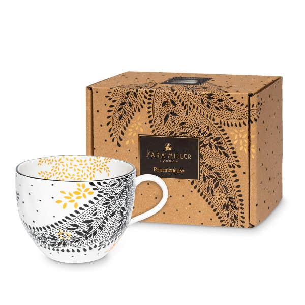 Royal Worcester Sara Miller Artisanne Noir Mug Paisley