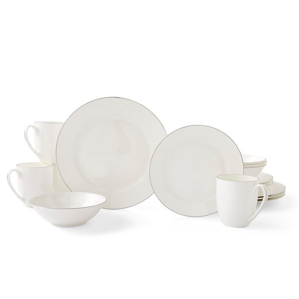 Royal Worcester Serendipity Platinum 16 Piece Dinner Set