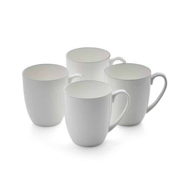 royal worcester Serendipity Platinum Set of 4 Barrel Mugs