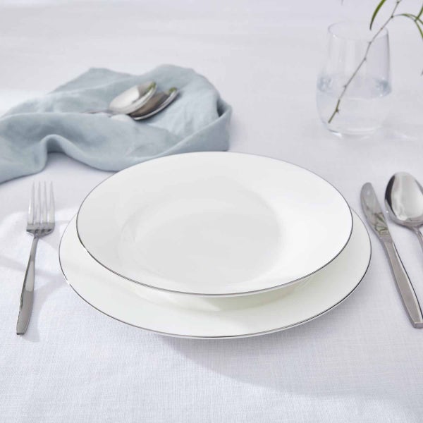 Royal Worcester Serendipity Platinum Set Of 4 Soup Plates
