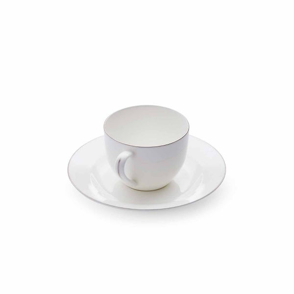 Royal Worcester Serendipity Platinum Set Of 4 Teacup & Saucer