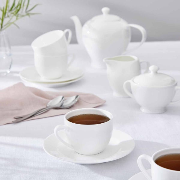 Royal Worcester Serendipity Platinum Set Of 4 Teacup & Saucer