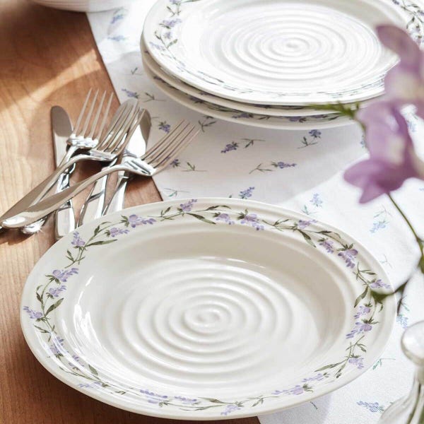 Royal Worcester Sophie Conran Lavandula Set Of 4 Dinner Plates