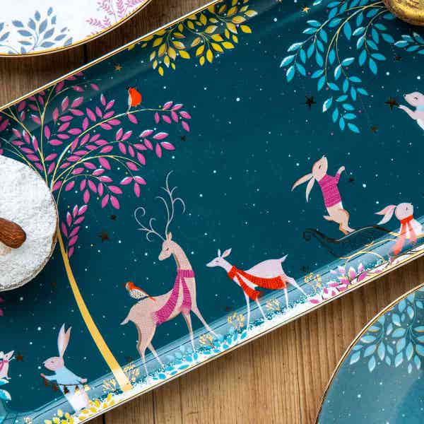 Royal Worcester Woodland Tales Sandwich Tray Deer & Robin