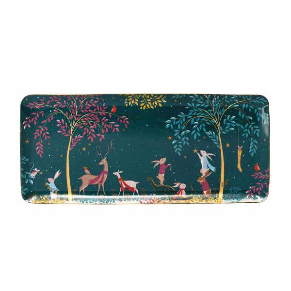 royal worcester Woodland Tales Sandwich Tray Deer & Robin