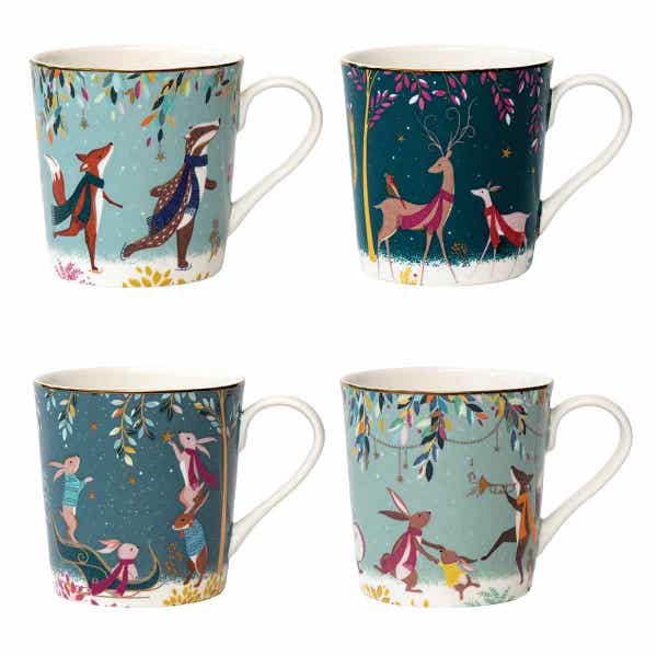 royal worcester Woodland Tales Set of 4 Mugs Assorted