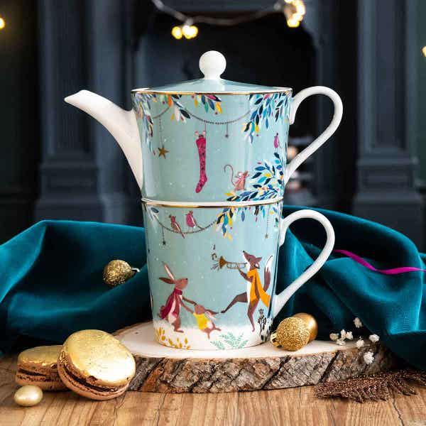 Royal Worcester Woodland Tales Tea For One Merry Band