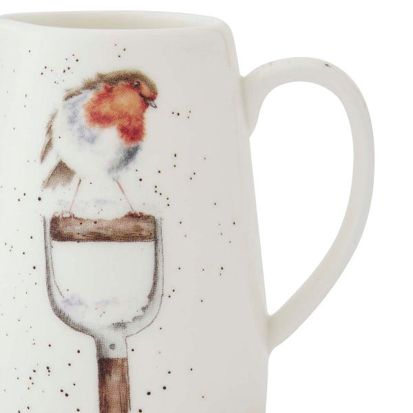 Royal Worcester Wrendale Designs A Little Red Robbin Posy Jug