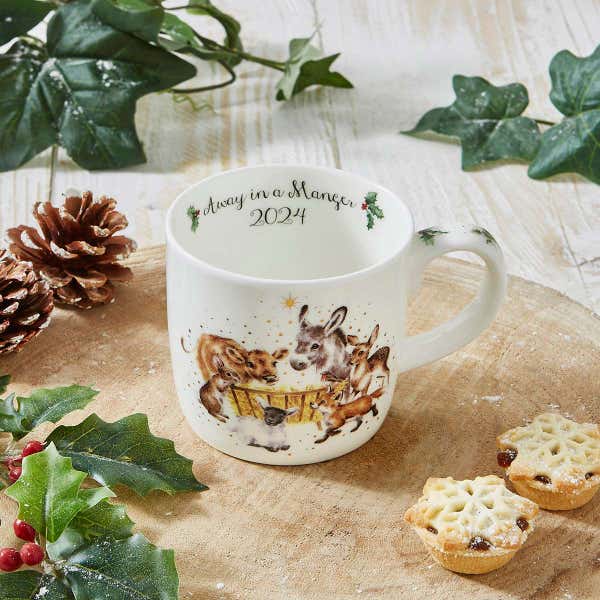 Royal Worcester Wrendale Designs Away In A Manger Mug