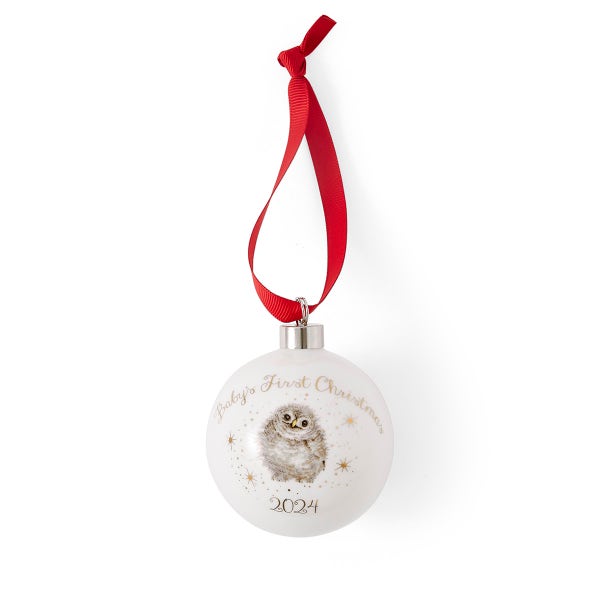 royal worcester Wrendale Designs Baby's 1st Christmas Bauble