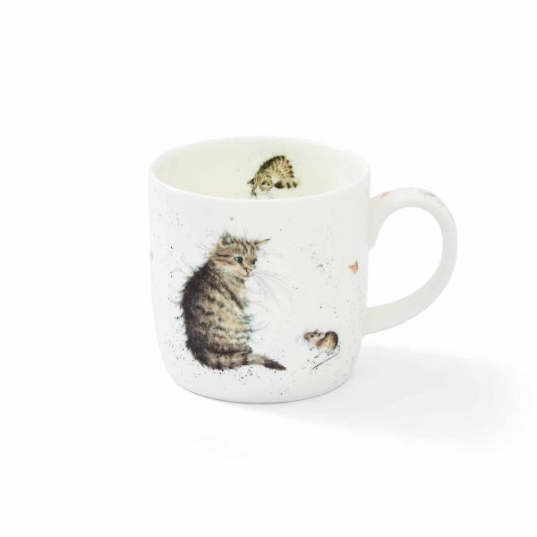 Royal Worcester Wrendale Designs Cat And Mouse Personalised Mug
