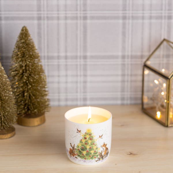 Royal Worcester Wrendale Designs Christmas Tree Candle