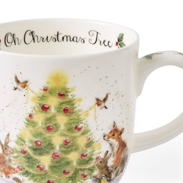 Royal Worcester Wrendale Designs Christmas Tree Mug & Coaster