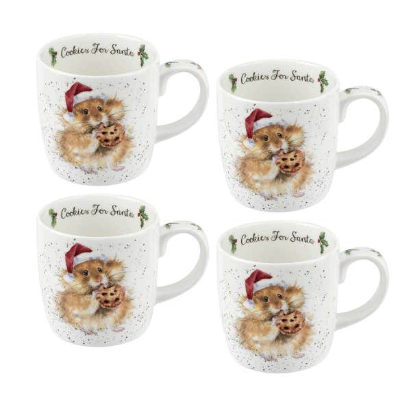 royal worcester Wrendale Designs Cookies for Santa set of 4