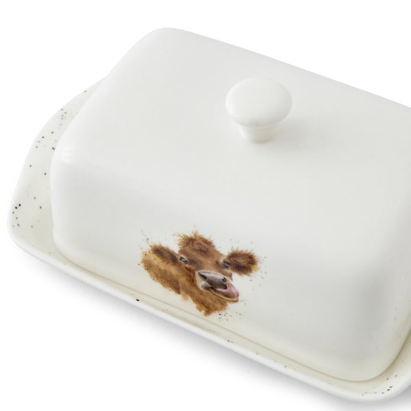 Royal Worcester Wrendale Designs Covered Butter Dish