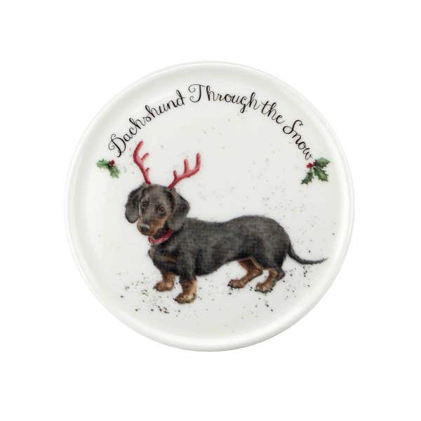 Royal Worcester Wrendale Designs Dachshund Mug & Coaster Set