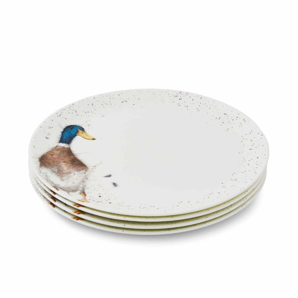 royal worcester Wrendale Designs Duck Set of 4 Coupe Plates