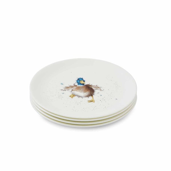 royal worcester Wrendale Designs Duck Set of 4 Coupe Plates