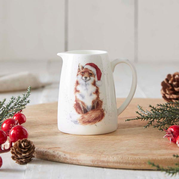 Royal Worcester Wrendale Designs Festive Fox Posy Jug