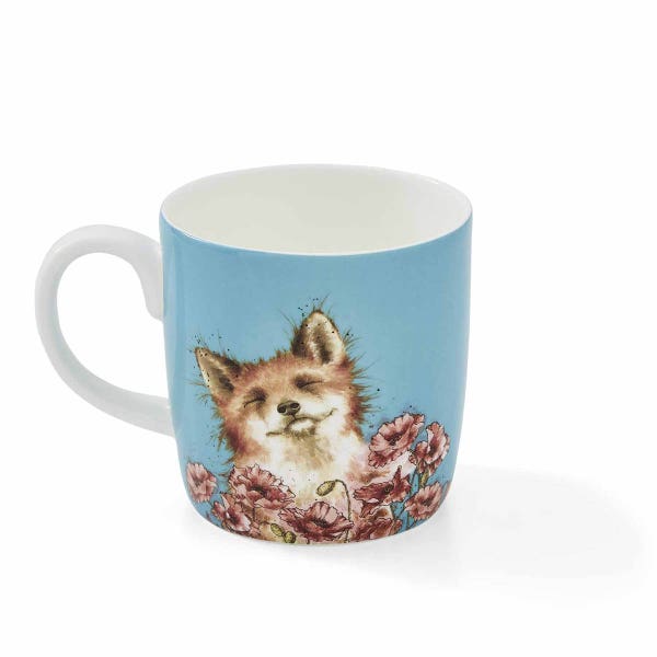 Royal Worcester Wrendale Designs Fox In Poppy Field Mug