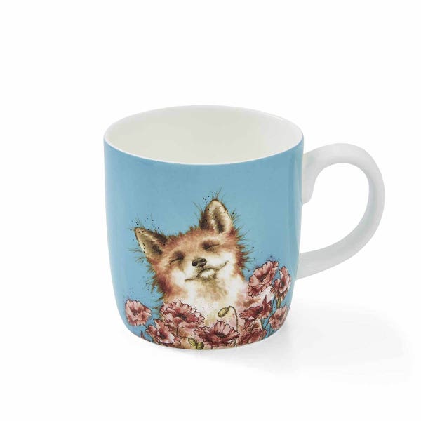 royal worcester Wrendale Designs Fox In Poppy Field Mug
