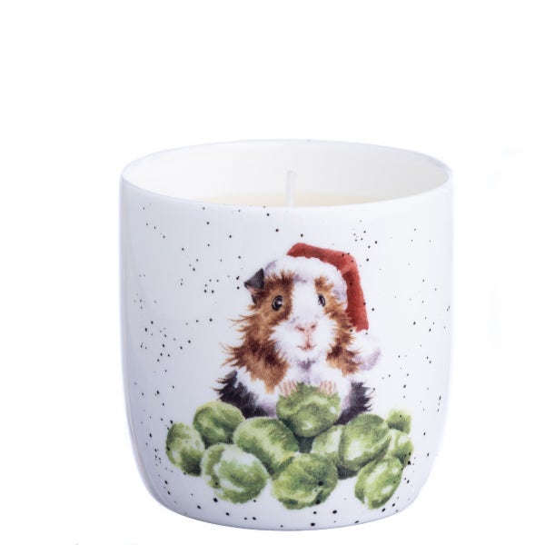 Royal Worcester Wrendale Designs Guinea Pig Festive Candle