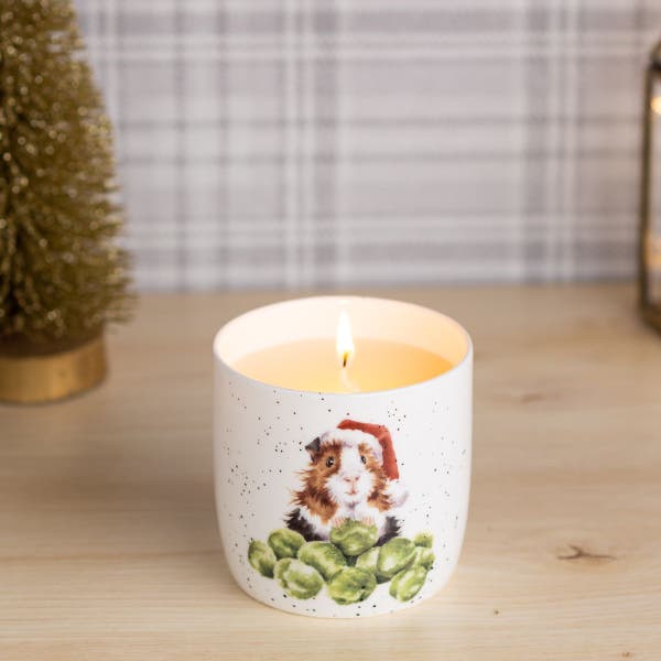 royal worcester Wrendale Designs Guinea Pig Festive Candle